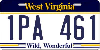 WV license plate 1PA461