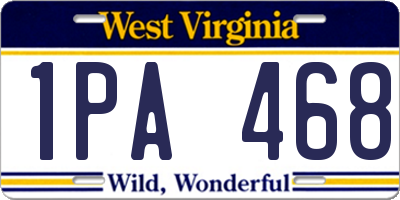 WV license plate 1PA468