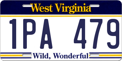 WV license plate 1PA479