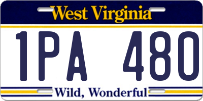 WV license plate 1PA480