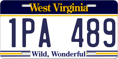 WV license plate 1PA489