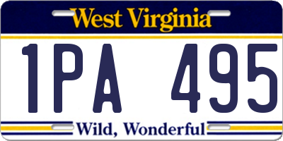 WV license plate 1PA495