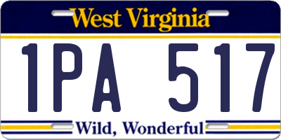 WV license plate 1PA517
