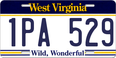 WV license plate 1PA529