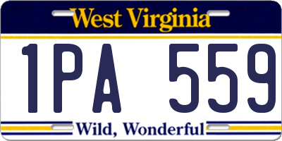 WV license plate 1PA559