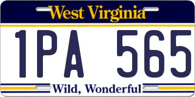 WV license plate 1PA565