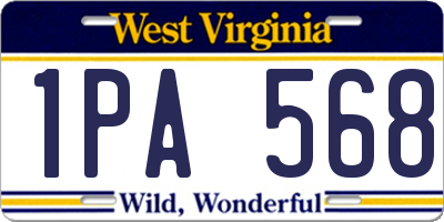 WV license plate 1PA568