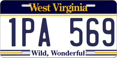 WV license plate 1PA569