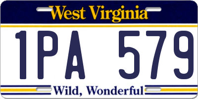 WV license plate 1PA579