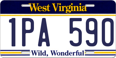 WV license plate 1PA590