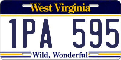 WV license plate 1PA595