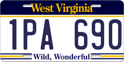 WV license plate 1PA690