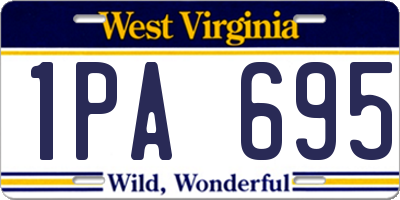 WV license plate 1PA695