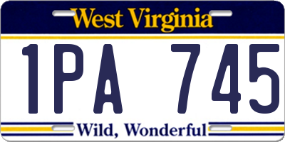 WV license plate 1PA745