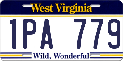 WV license plate 1PA779