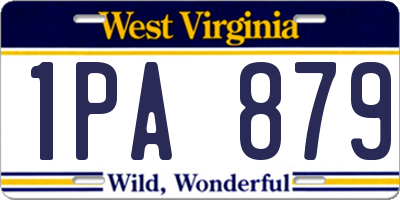 WV license plate 1PA879
