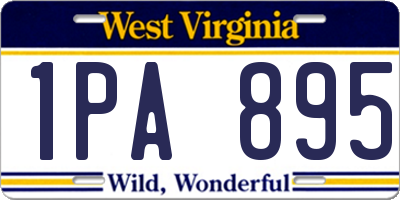 WV license plate 1PA895