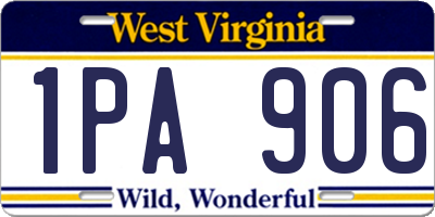 WV license plate 1PA906