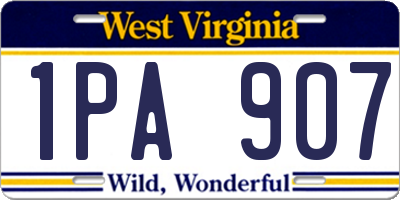 WV license plate 1PA907