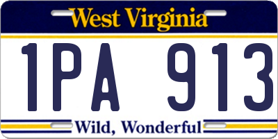 WV license plate 1PA913