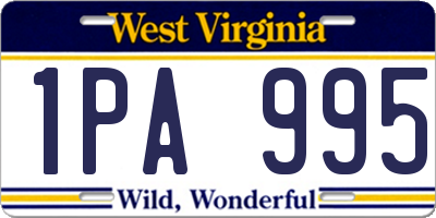 WV license plate 1PA995