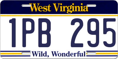 WV license plate 1PB295