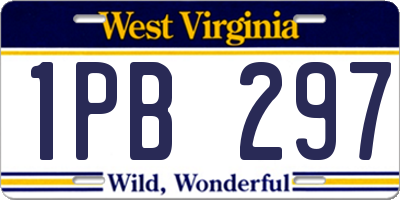 WV license plate 1PB297
