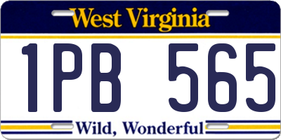 WV license plate 1PB565