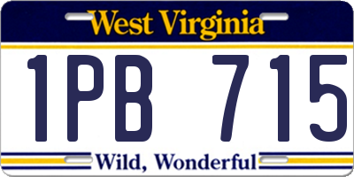 WV license plate 1PB715