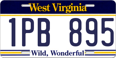 WV license plate 1PB895