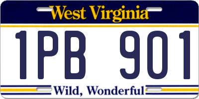 WV license plate 1PB901