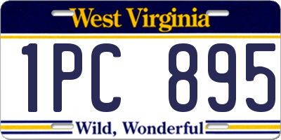 WV license plate 1PC895