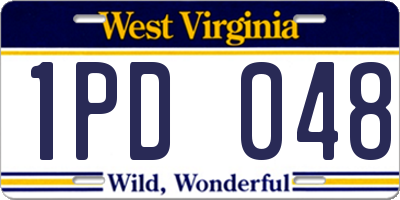 WV license plate 1PD048