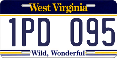 WV license plate 1PD095
