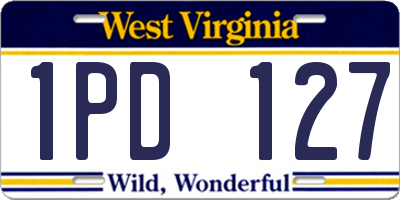 WV license plate 1PD127