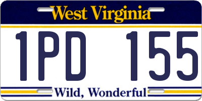 WV license plate 1PD155