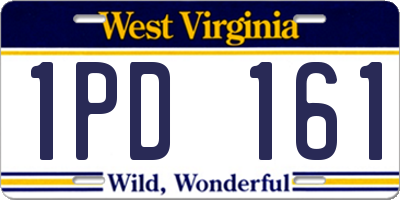 WV license plate 1PD161