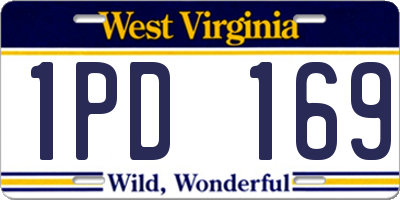 WV license plate 1PD169