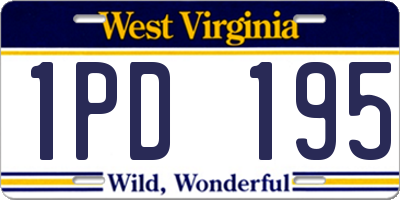 WV license plate 1PD195