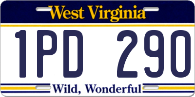 WV license plate 1PD290