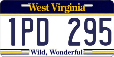 WV license plate 1PD295