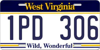 WV license plate 1PD306