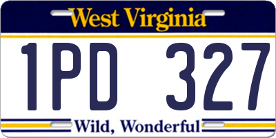 WV license plate 1PD327