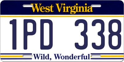 WV license plate 1PD338