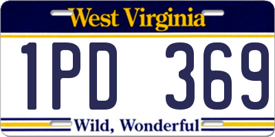 WV license plate 1PD369