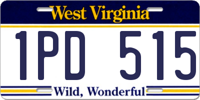 WV license plate 1PD515