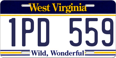 WV license plate 1PD559