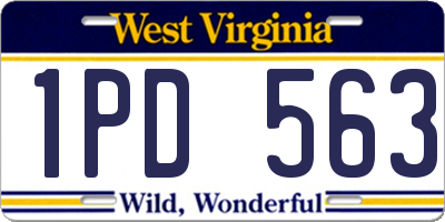 WV license plate 1PD563