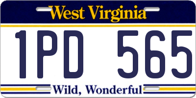 WV license plate 1PD565