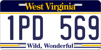 WV license plate 1PD569